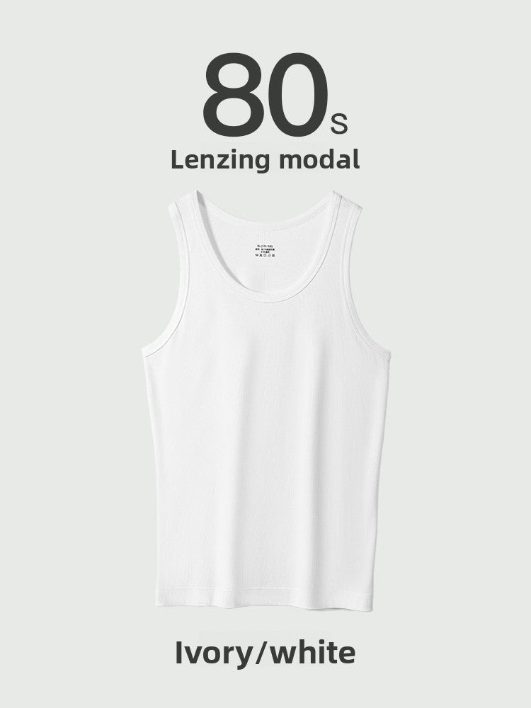 Mens Seamless Modal Vest Lightweight Breathable