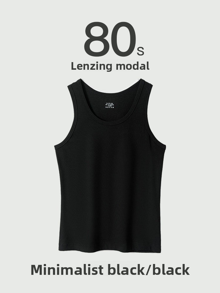 Mens Seamless Modal Vest Lightweight Breathable