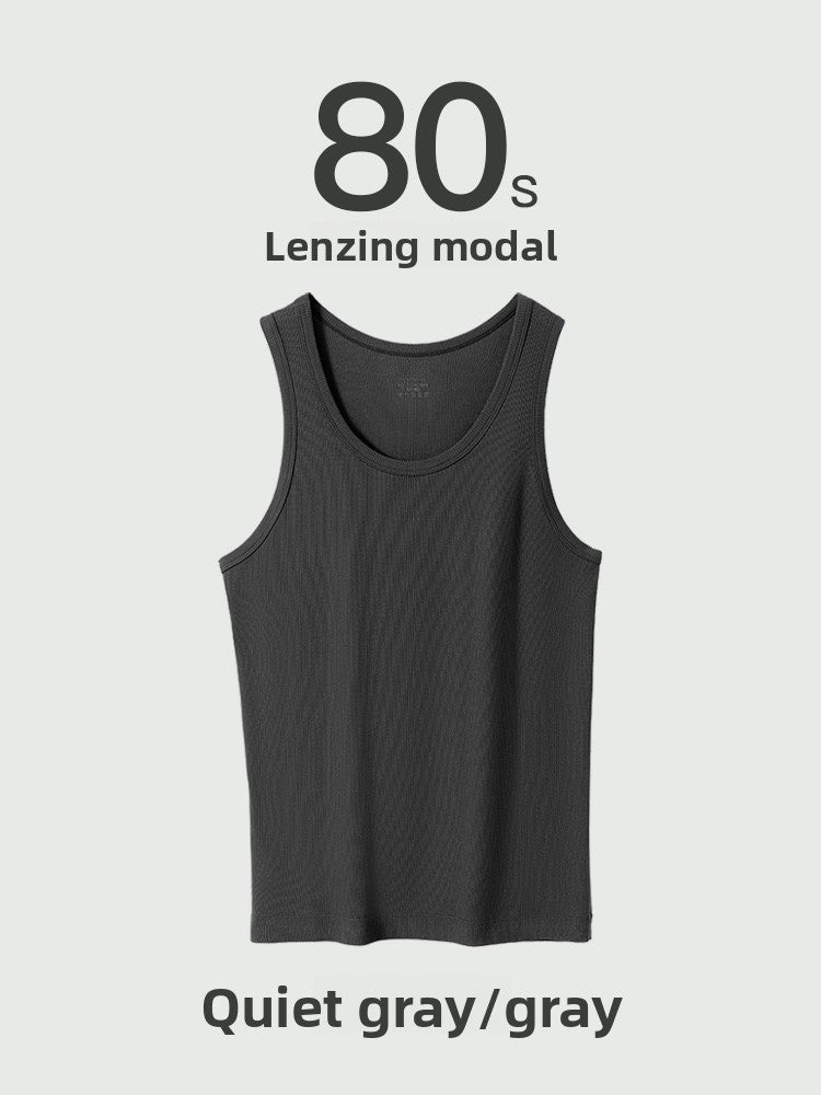 Mens Seamless Modal Vest Lightweight Breathable