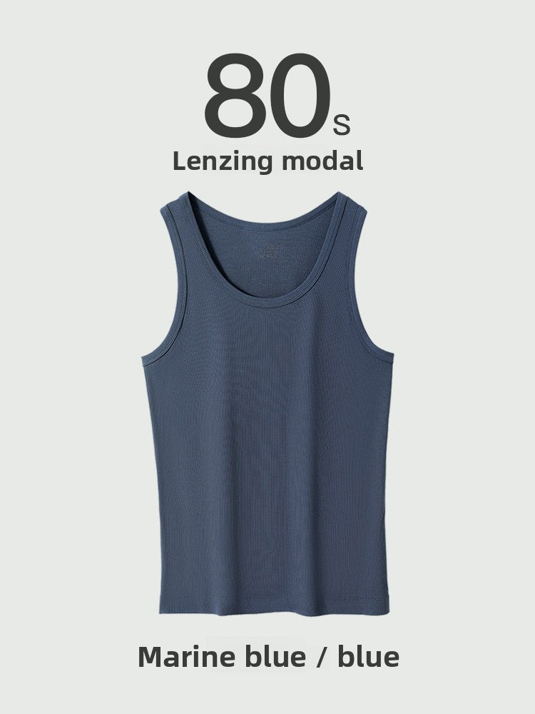 Mens Seamless Modal Vest Lightweight Breathable