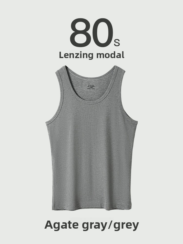 Mens Seamless Modal Vest Lightweight Breathable