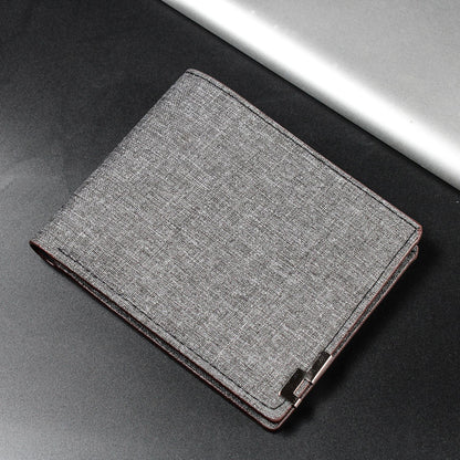 Mens Short Canvas Wallet
