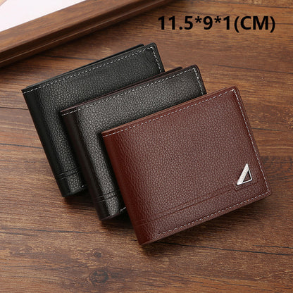 Mens Short Horizontal Leather Wallet