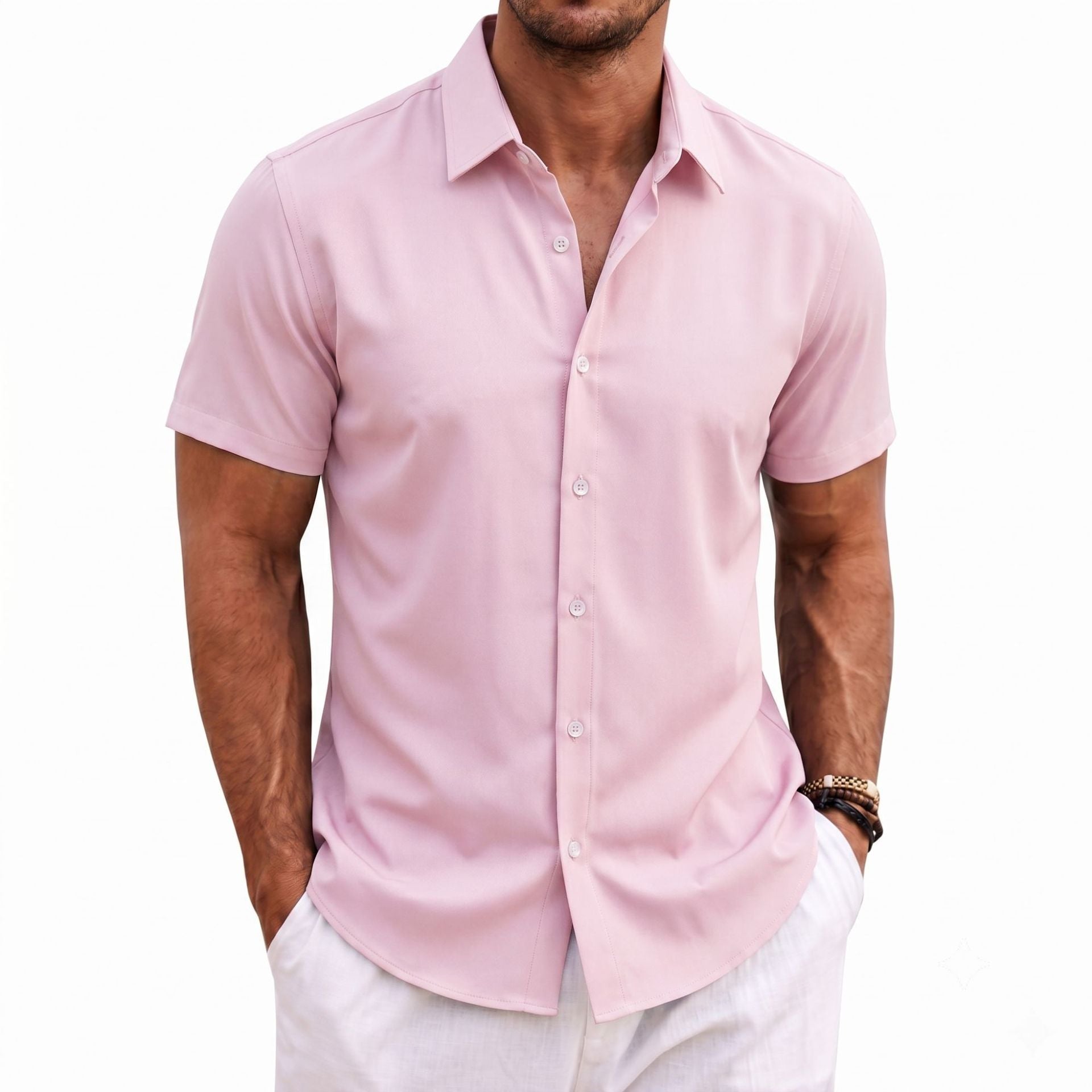 Mens Short Sleeve Button Down Shirt