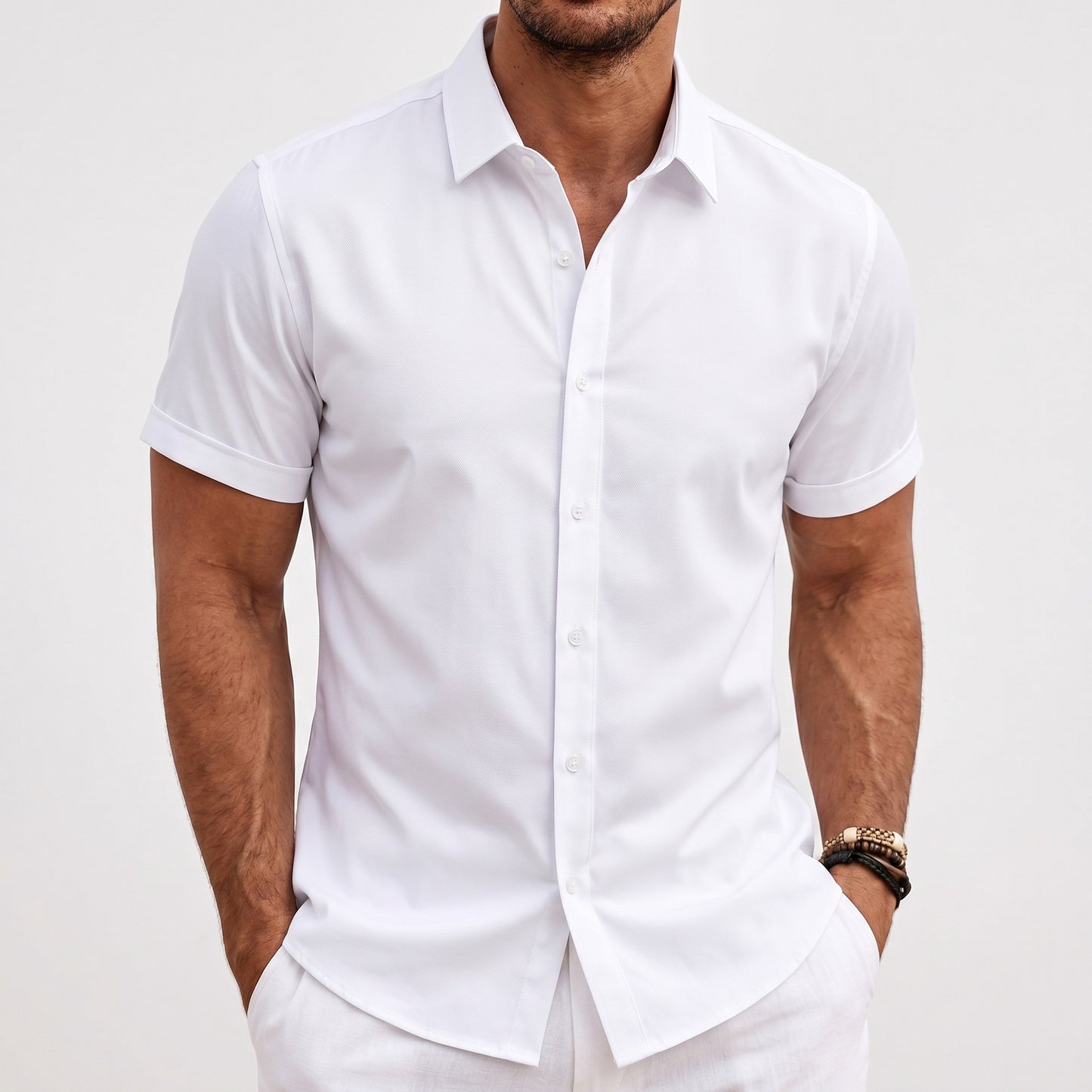 Mens Short Sleeve Button Down Shirt