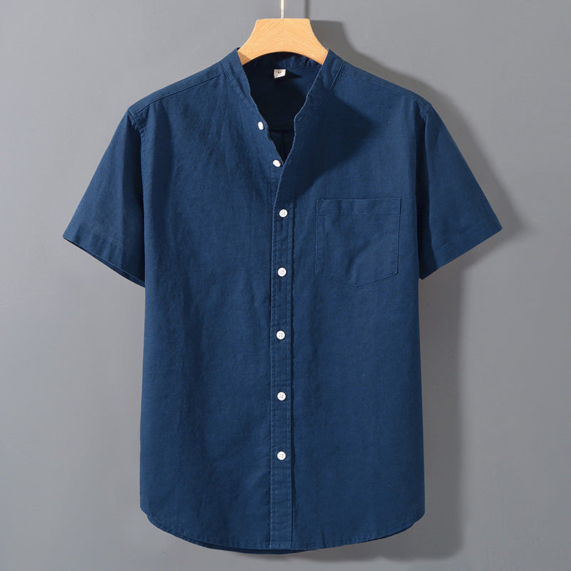 Mens Short Sleeve Linen Blend Shirt