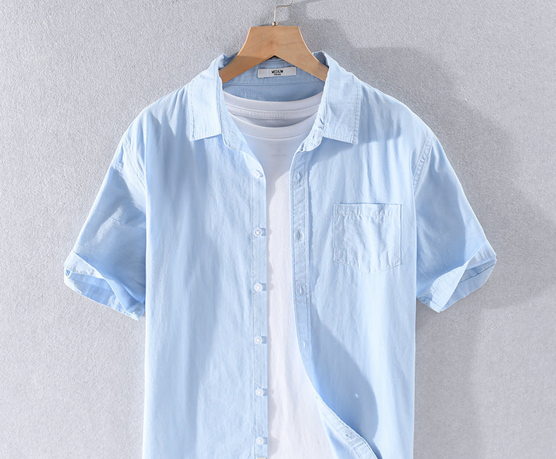 Mens Short Sleeve Linen Shirt