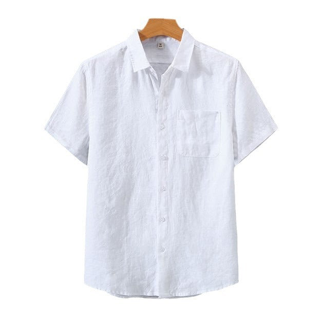 Mens Short Sleeve Linen Shirt
