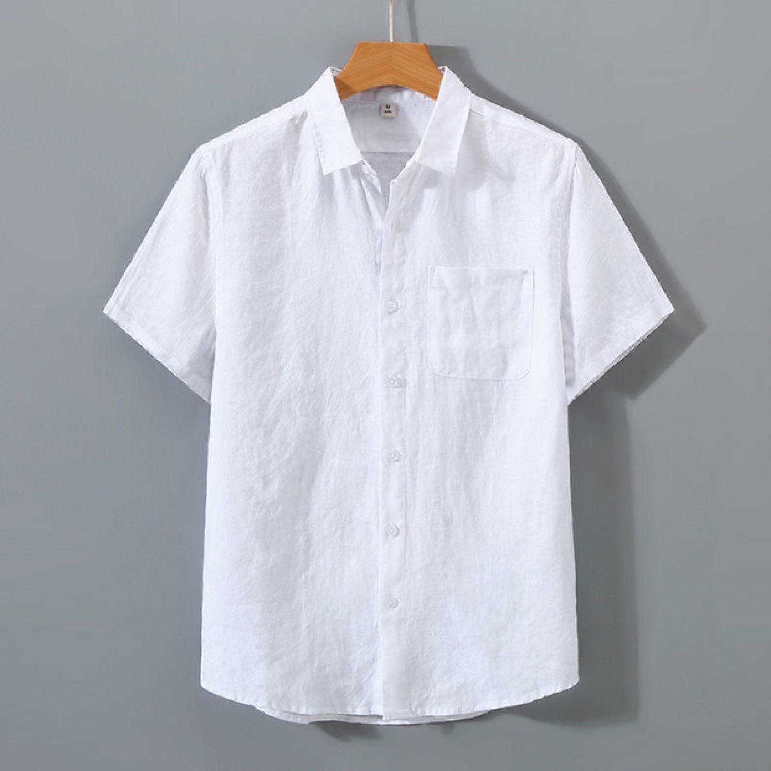 Mens Short Sleeve Linen Shirt
