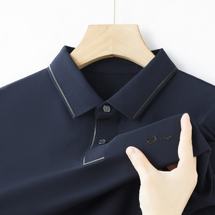 Mens Short Sleeve Polo Shirt Summer Comfortable