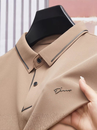 Mens Short Sleeve Polo Shirt Summer Comfortable