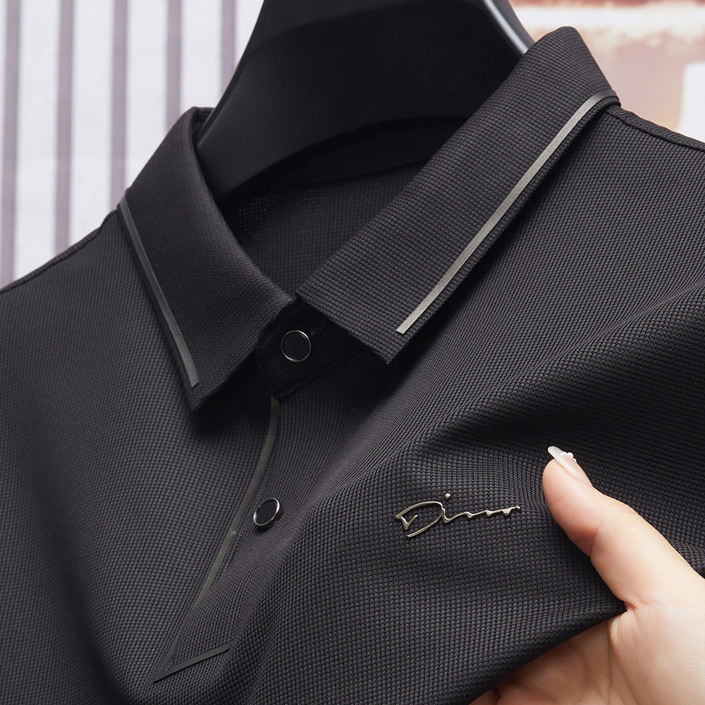 Mens Short Sleeve Polo Shirt Summer Comfortable