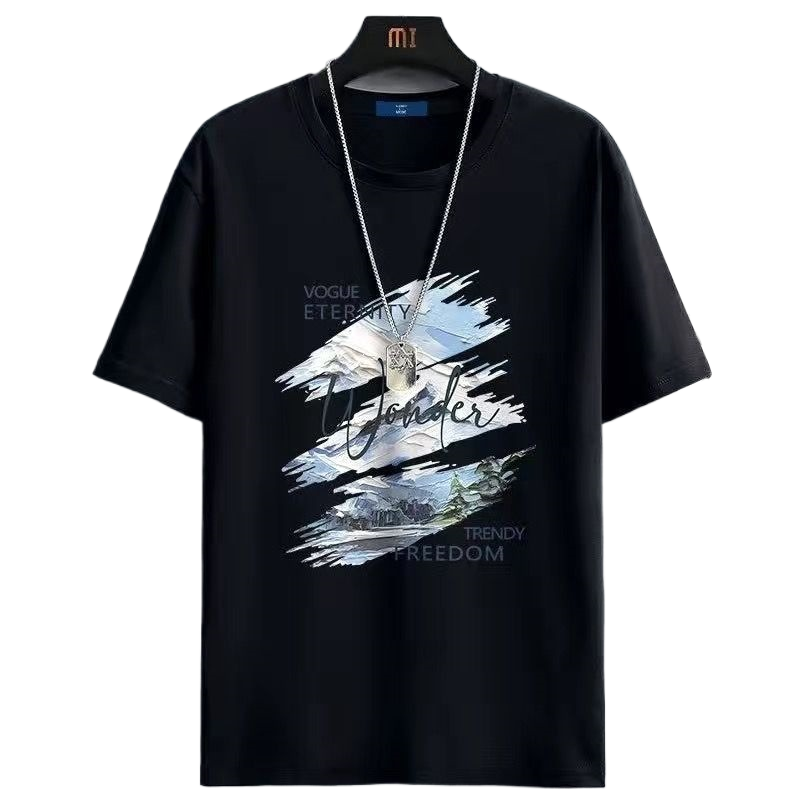Mens Short Sleeve T-Shirt Casual Summer Fashion