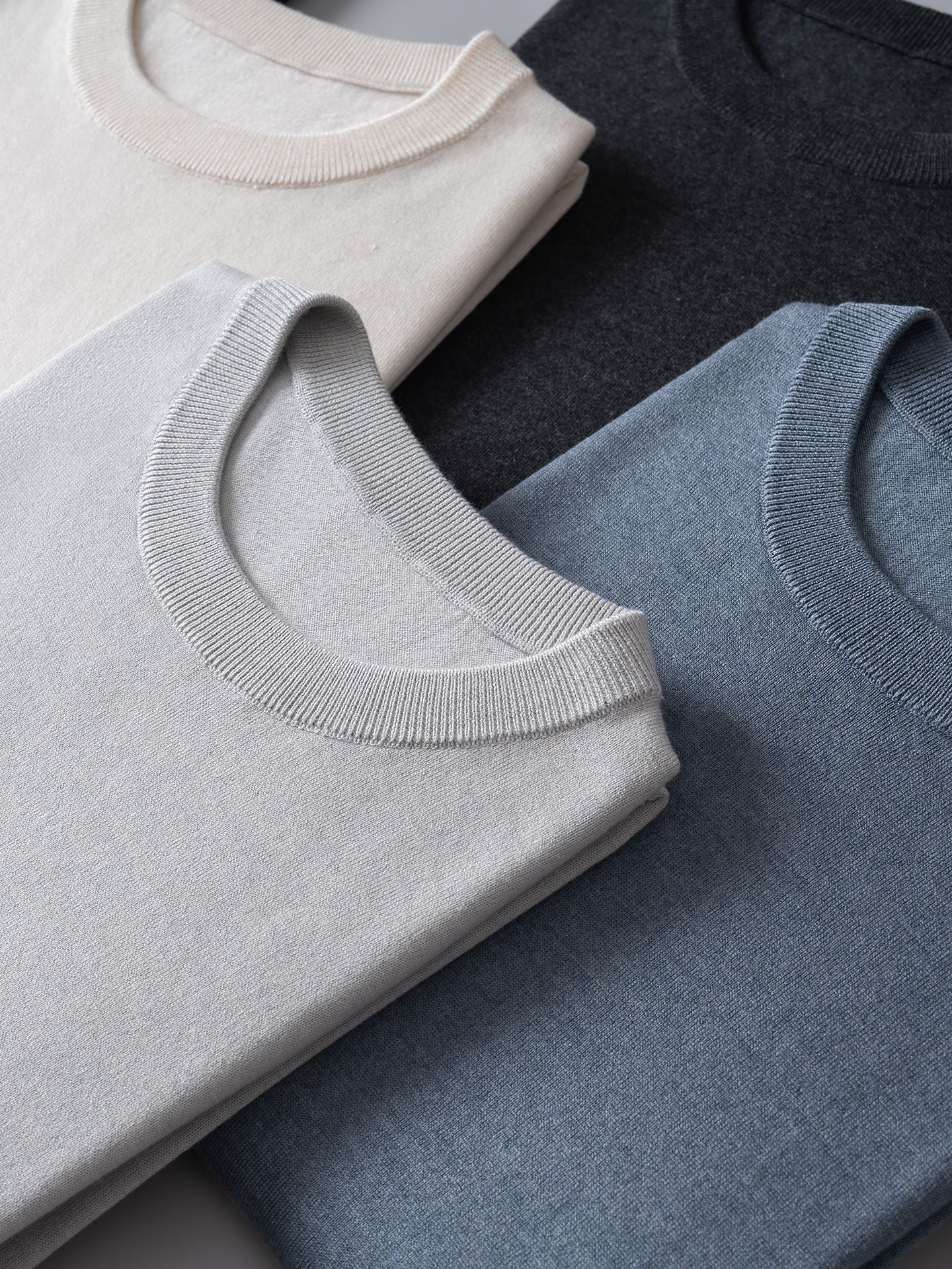 Mens Silk Cashmere Blend Short Sleeve T-Shirt