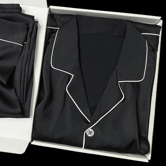 Mens Simulated Silk Pajama Set