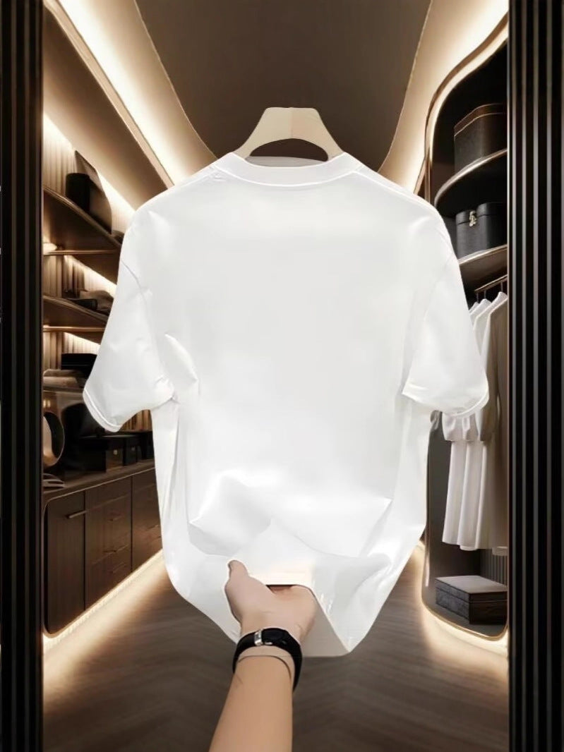 Mens Skeleton Print Pure Cotton T-Shirt