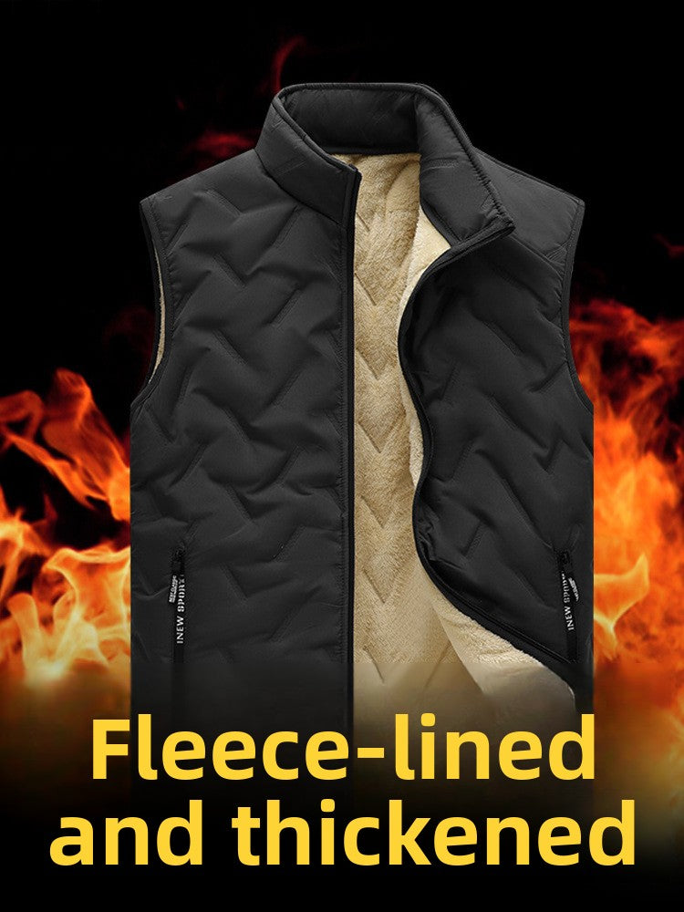 Mens Sleeveless Fleece Lined Vest