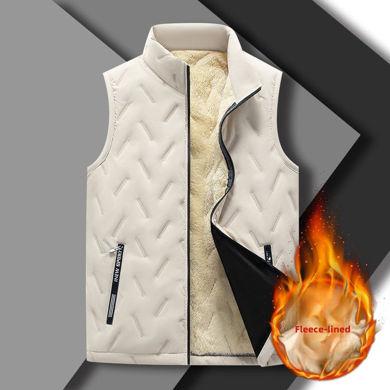 Mens Sleeveless Fleece Lined Vest