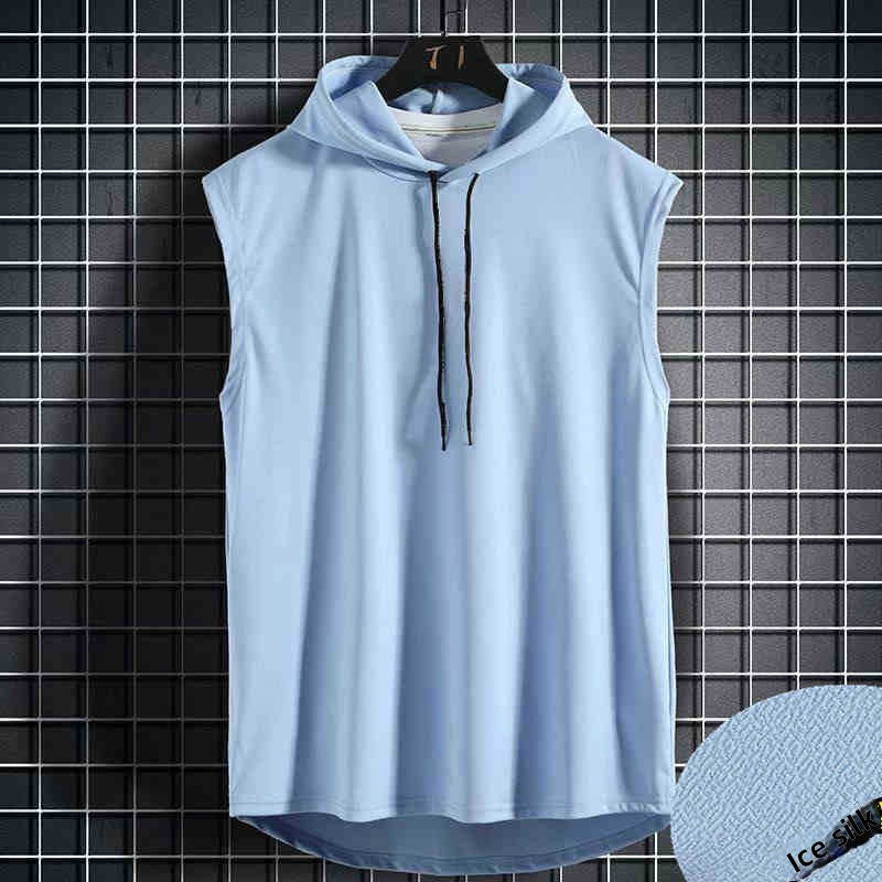 Mens Sleeveless Hooded Sweatshirt