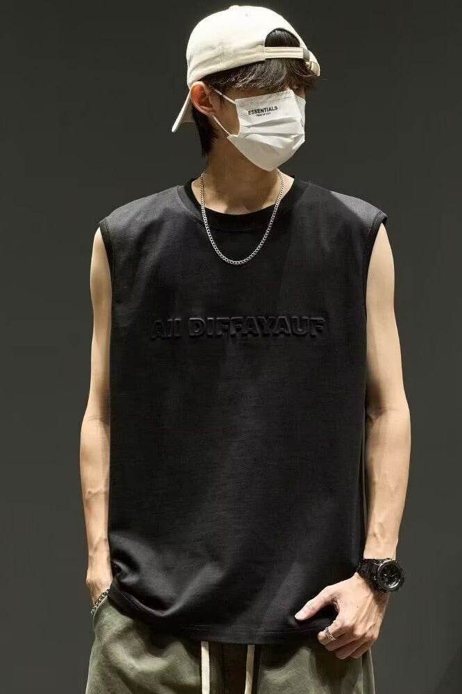 Mens Sleeveless T-Shirt Casual Sports Top