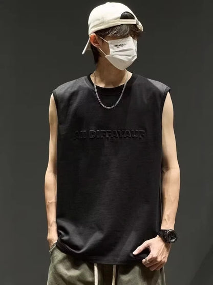 Mens Sleeveless T-Shirt Casual Sports Top