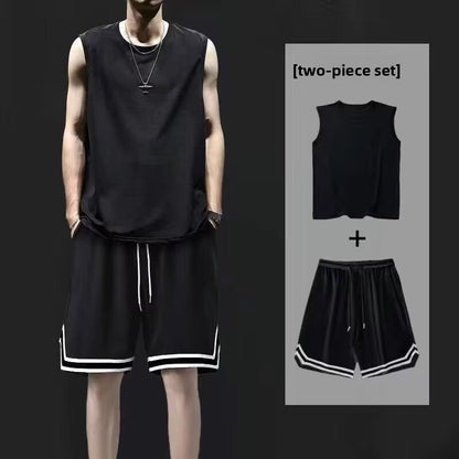 Mens Sleeveless Vest and Shorts Sport Set