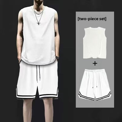 Mens Sleeveless Vest and Shorts Sport Set