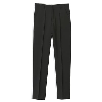 Mens Slim-Fit Anti-Wrinkle Straight Casual Trousers