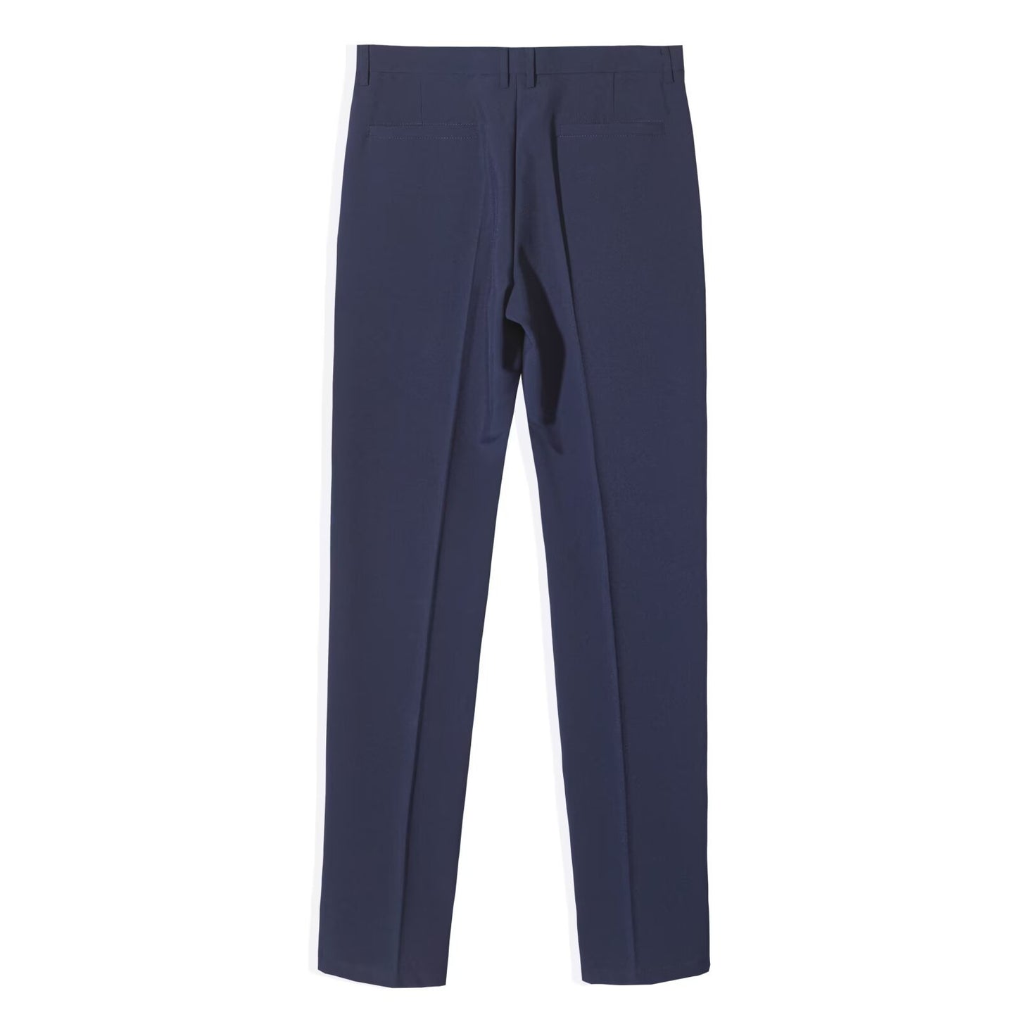 Mens Slim-Fit Anti-Wrinkle Straight Casual Trousers