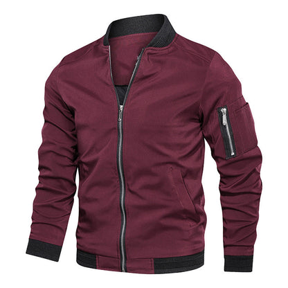 Mens Slim Fit Baseball Jacket