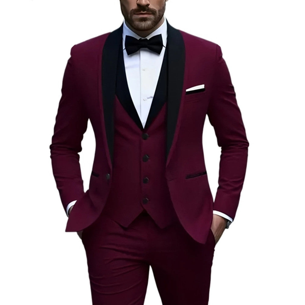 Mens Slim Fit Business Casual Suit