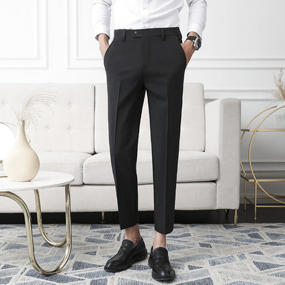 Mens Slim Fit Casual Trousers