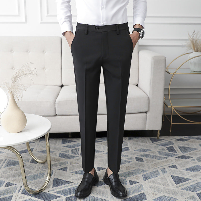 Mens Slim Fit Casual Trousers