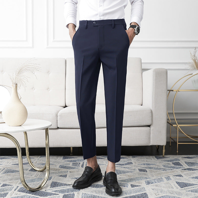 Mens Slim Fit Casual Trousers