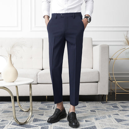 Mens Slim Fit Casual Trousers