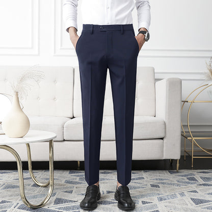 Mens Slim Fit Casual Trousers
