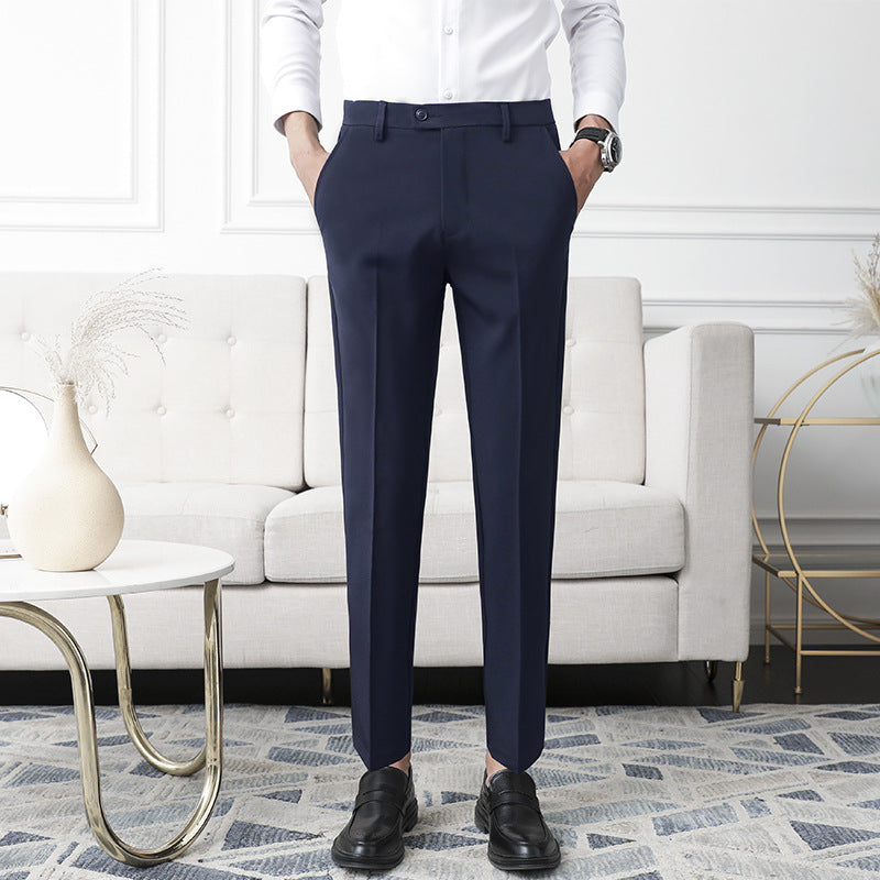 Mens Slim Fit Casual Trousers