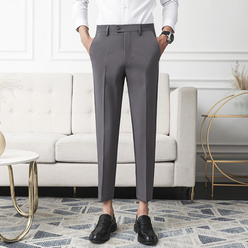 Mens Slim Fit Casual Trousers