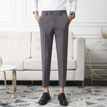 Mens Slim Fit Casual Trousers