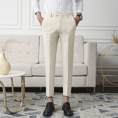 Mens Slim Fit Casual Trousers