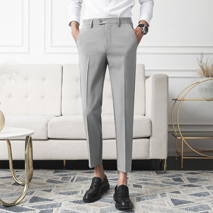Mens Slim Fit Casual Trousers