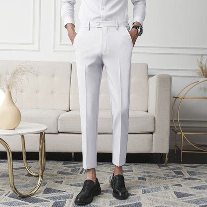 Mens Slim Fit Casual Trousers