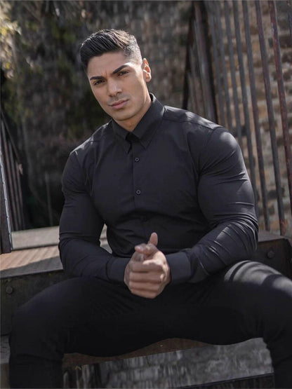 Mens Slim Fit Long Sleeve Shirt