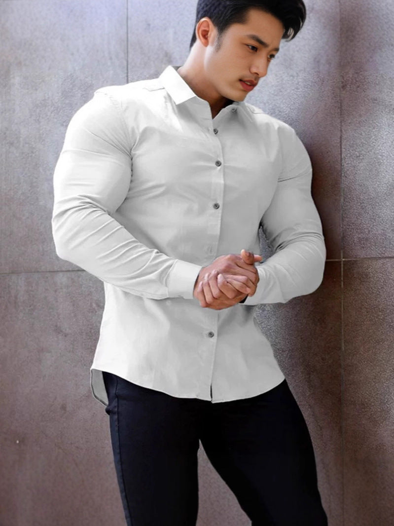 Mens Slim Fit Long Sleeve Shirt