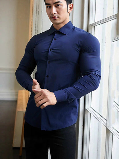 Mens Slim Fit Long Sleeve Shirt