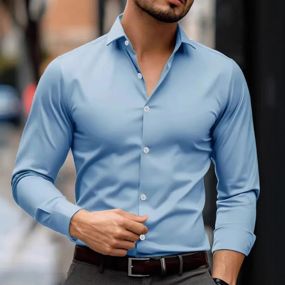 Mens Slim Fit Long Sleeve Shirt