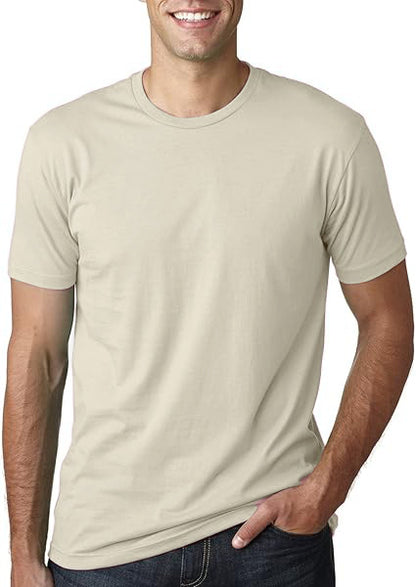 Mens Slim Fit Solid Color Round Neck Short Sleeve T Shirt