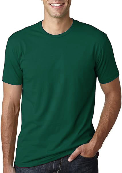 Mens Slim Fit Solid Color Round Neck Short Sleeve T Shirt