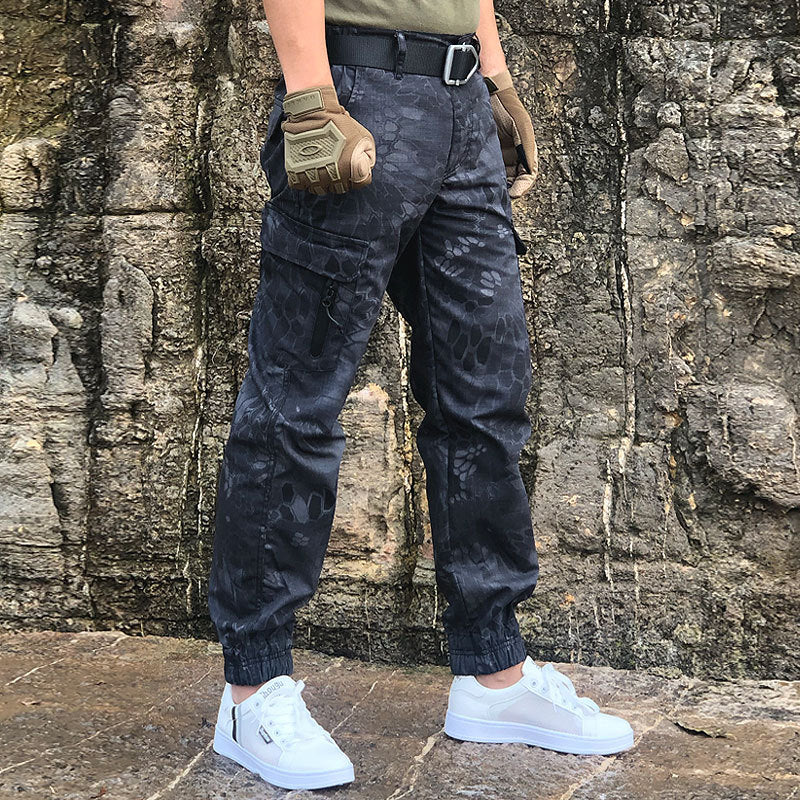 Mens Slim Fit Tactical Camouflage Pants