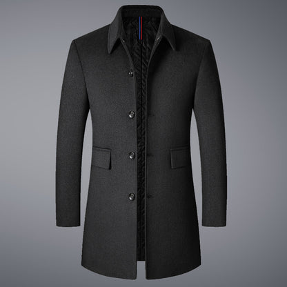 Mens Slim Fit Wool Blend Overcoat